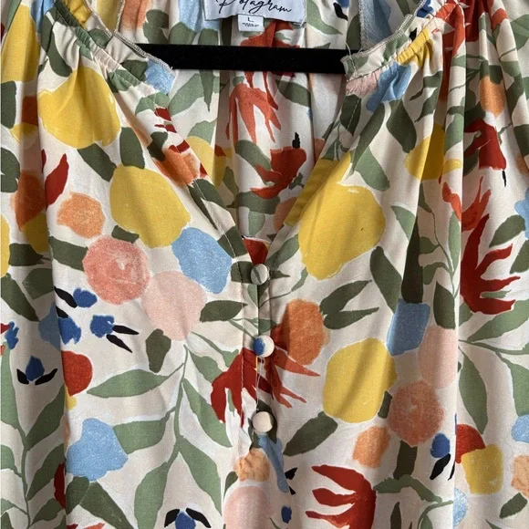 Polagram Colorful Floral Midi Dress - Picture 3 of 3